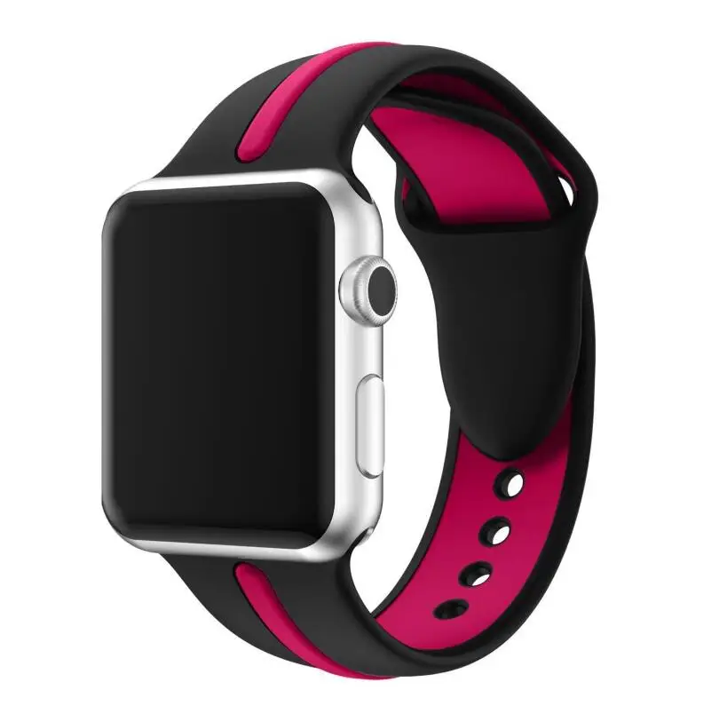 Спортивный силиконовый ремешок для Apple Watch Series 4/3/2/1 часов iWatch 42 мм 44 40 38