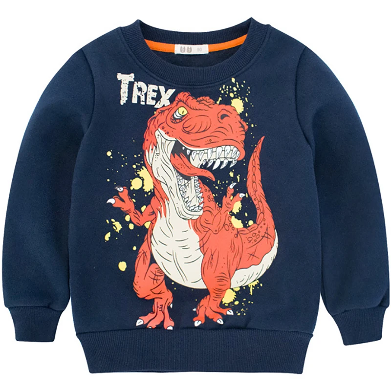 

Sport Sweatshirts For Boys Girls Cute Fun Dinosaur Design Blouse Kids Hoodies Children Pullover Tops Winter 2018 Baby Clothes
