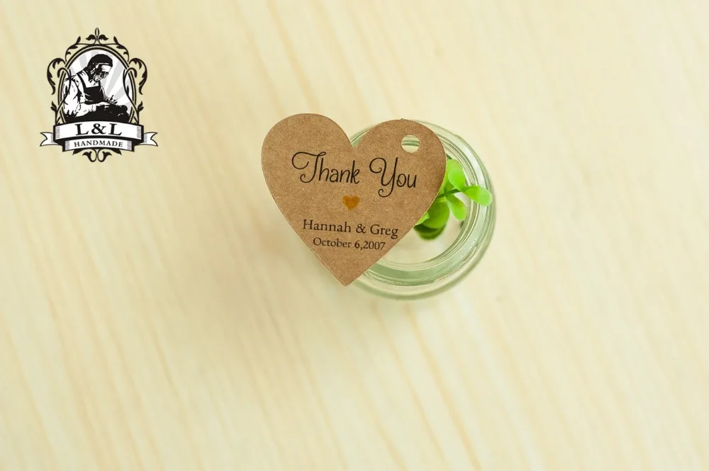 

#3 200 шт. 5x4,637 см Крафт/белая бумажная этикетка в форме сердца, бирки для свадебных сувениров, бирки для благодарности, бирки на заказ