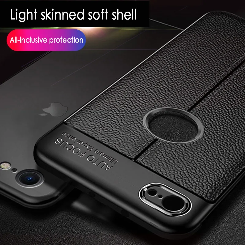 VOVTA Роскошная кожа силиконовый мягкий чехол на iphone 7 8 полный для Plus ударопрочный