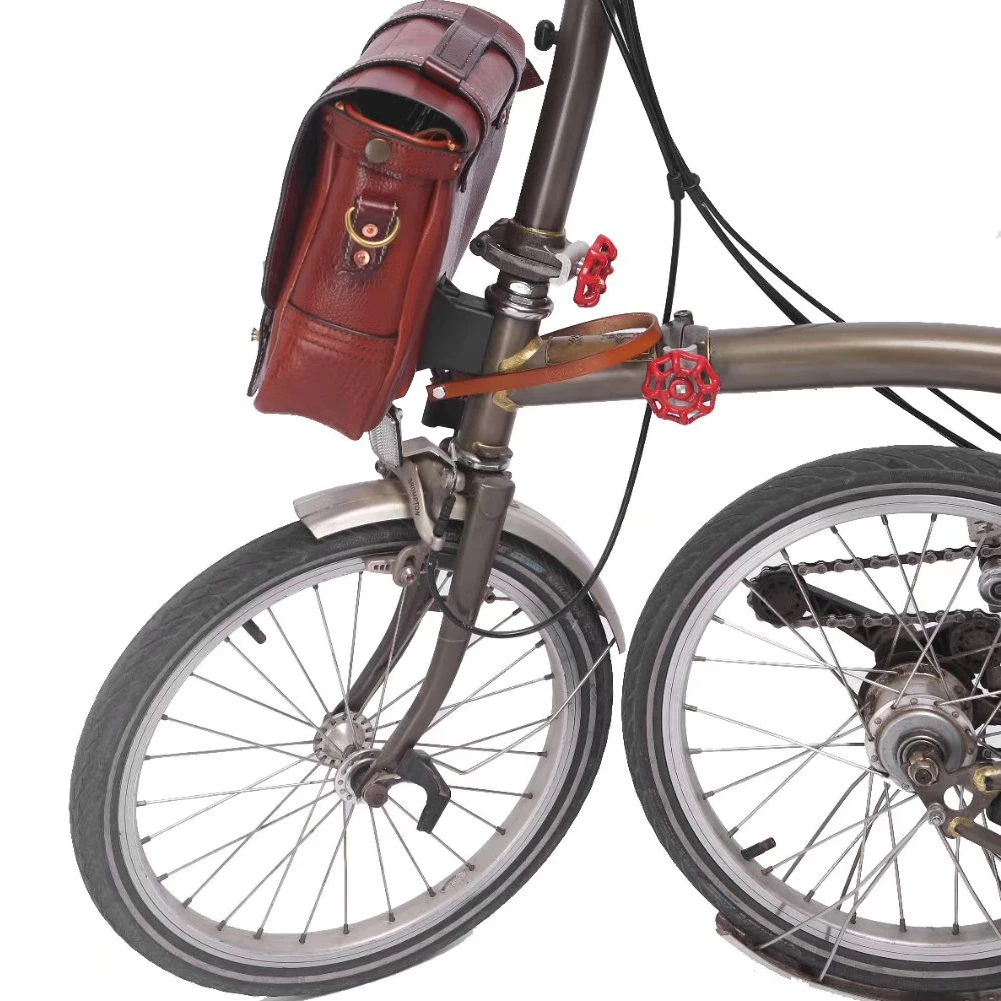 TWTOPSE S велосипедная сумка стойки кожаная лента для Brompton велосипедная сумка грузовая стойка передний блок несущей светильник Аксессуары для велосипеда