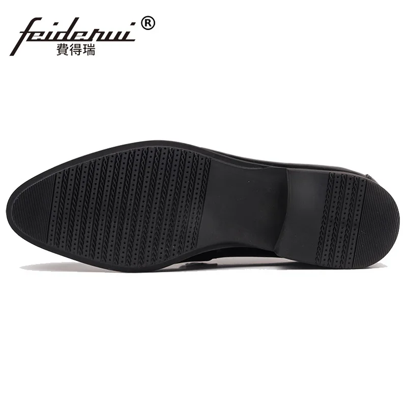 2017 Fashion Round Toe Man Casual Shoes Genuine Leather Male Office Loafers British Comfortable Men's Wedding Bridal Flats HJ85 | Обувь