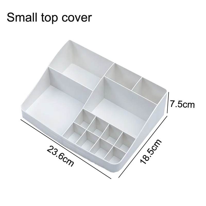 Small top cover Пластиковый косметический ящик, органайзер для макияжа, коробка для хранения косметики, контейнер для ногтей, шкатулка, держатель, настольный чехол для хранения - Цвет: Small top cover