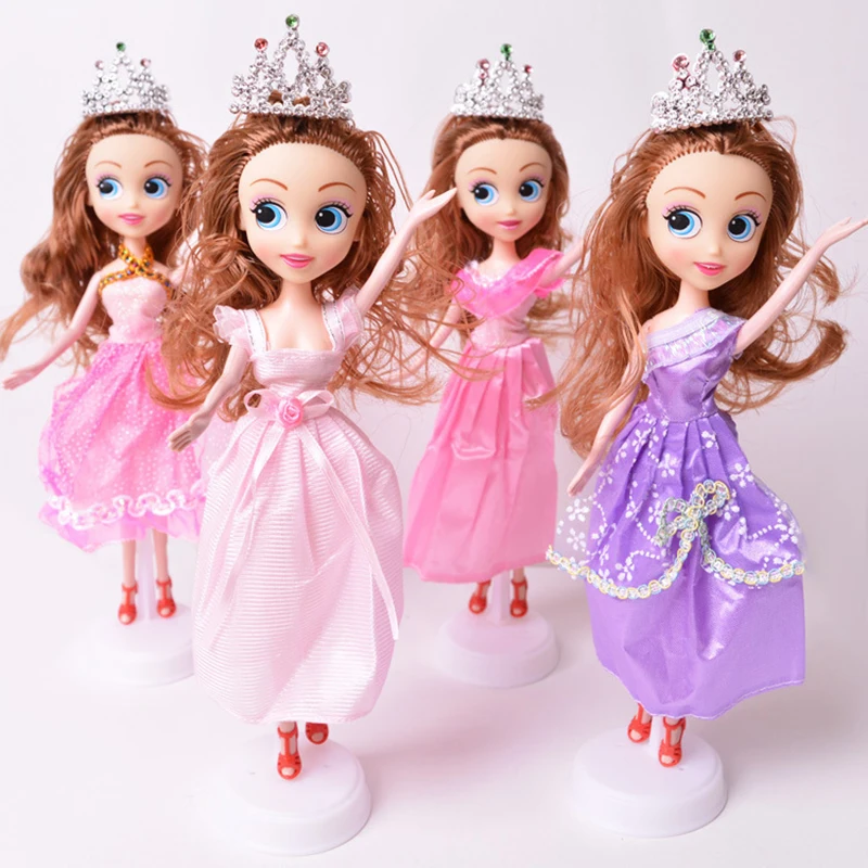 Фото Фигурка Девочки кукла ручная шарнирная корона принцесса игрушки для девочки