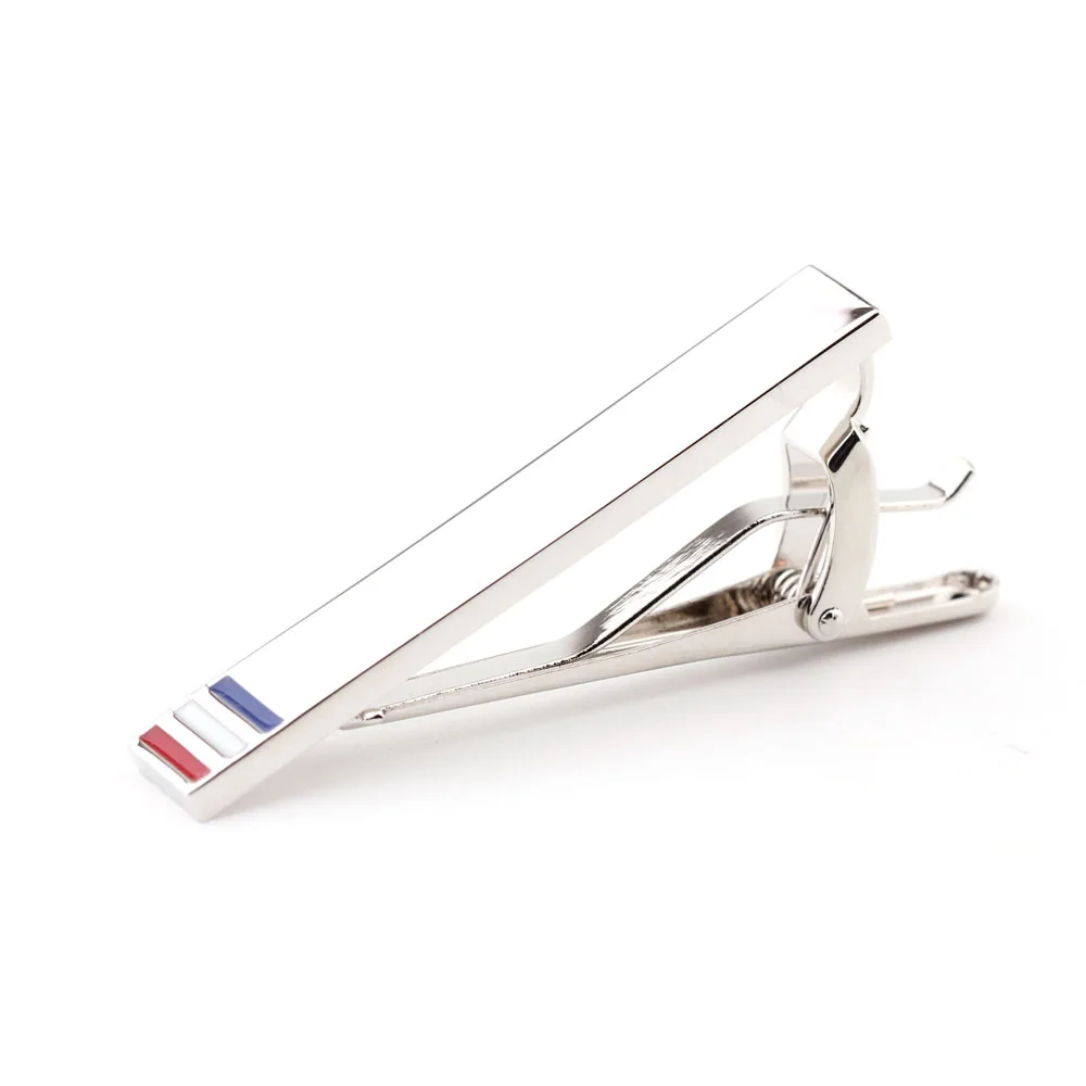 

Men's tie clip with tricolor dropping