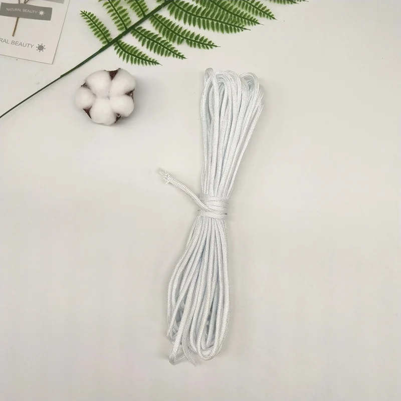 4mm white 10 м/лот 4 мм ширина 7 канат ядро нейлон полиэфирные канаты скалолазание лодка Парусная линия шкив Веревка Одежда линия выживания парашют шнур - Цвет: 4mm white