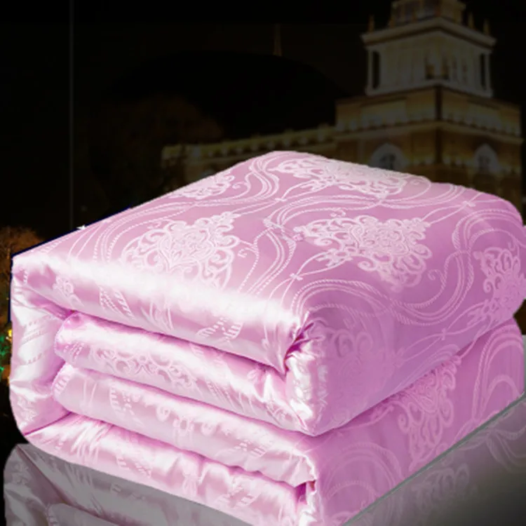 Роскошное сатиновое шелковое одеяло супермягкое осенне зимнее Королевский