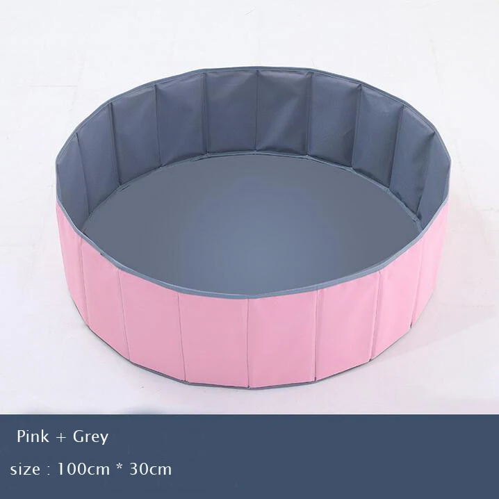 pink-M Детский бассейн с шариками, для помещений, складной сухой бассейн для детей, ямы, мяч, серый, розовый, зеленый, манежи, круглая игровая площадка, игрушки, подарок, игровой забор - Цвет: pink-M