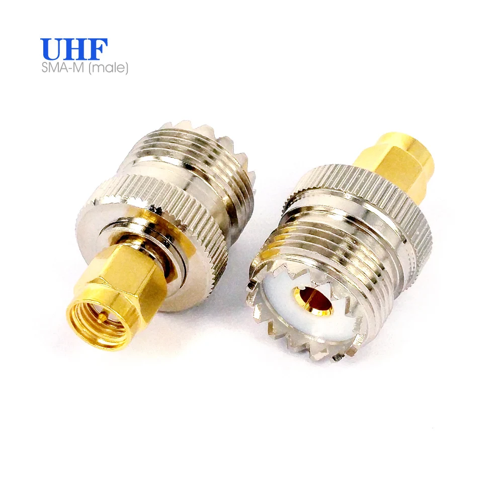 SMA Male к UHF SO239 PL259 Female Jack RF коаксиальный разъем адаптер для раций двухсторонняя