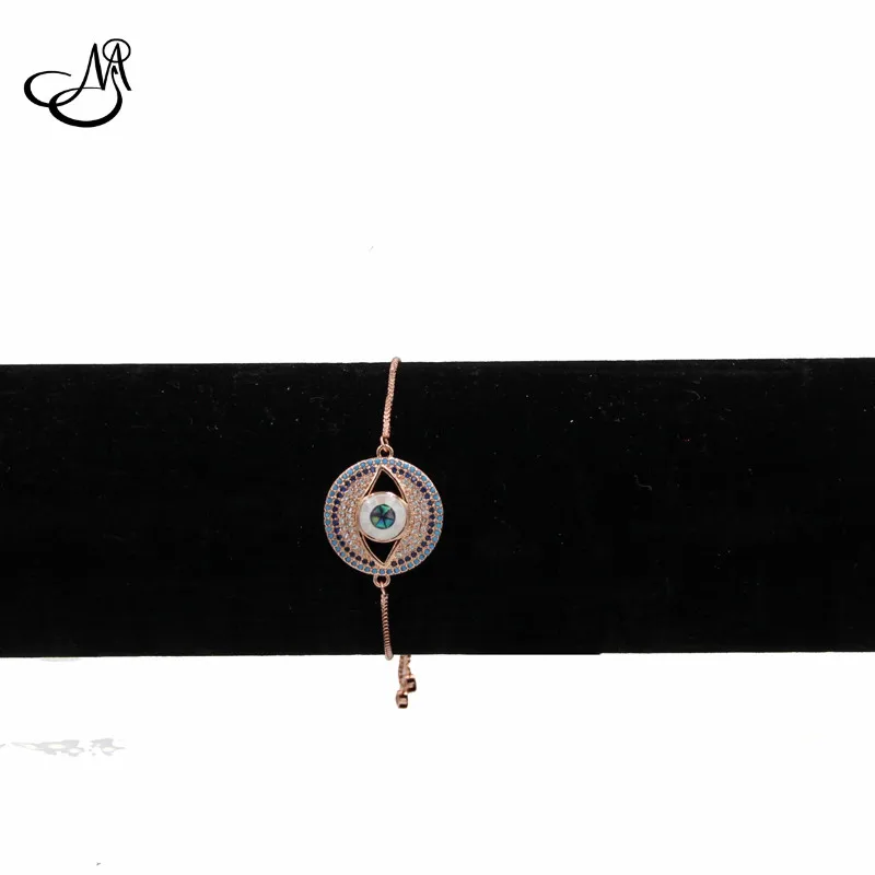 Newest 10pcs Micro Pave Eye Abalone Shell box chain Connector Bracelet Zircon Charm For Women Adjustable Jewelry | Украшения и