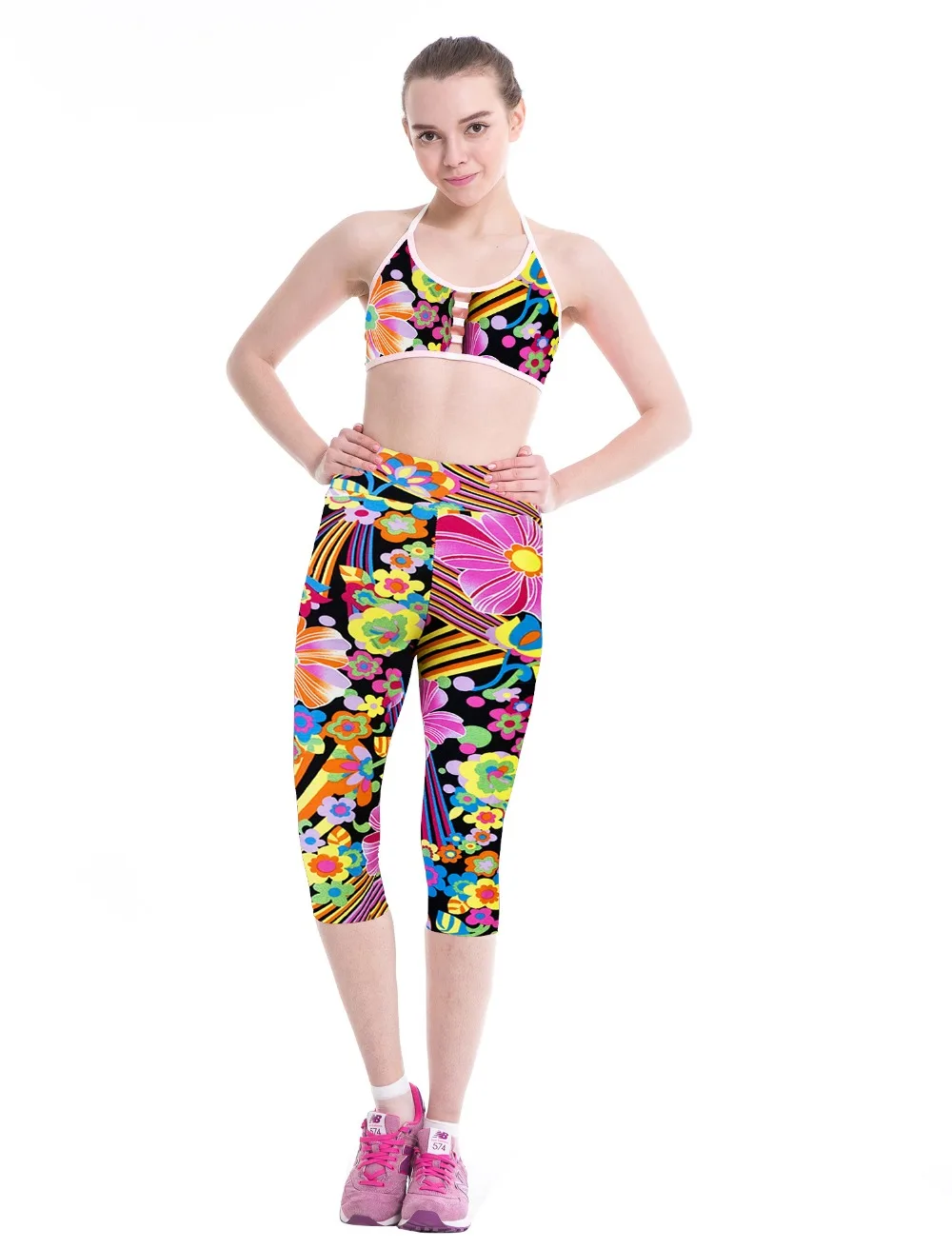 Лидер продаж новинка большие размеры Женские Модные капри с высокой талией и