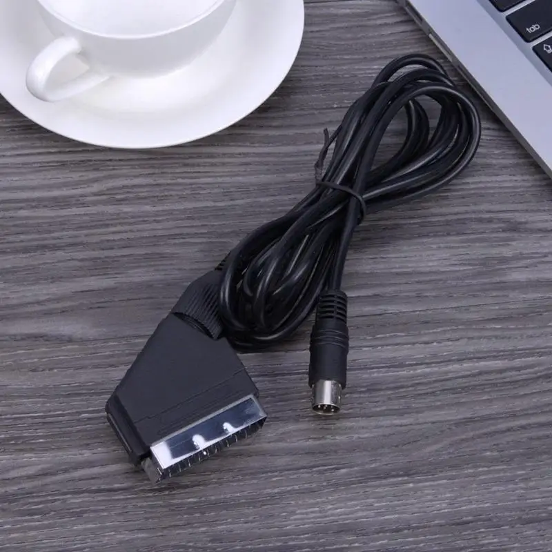 Черный 1 8 м RGB/RGBS SCART OFC адаптер кабель для игровой консоли SEGA MD2 RGB Scart | Электроника