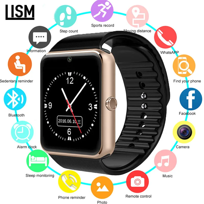 Умные часы GT08 детские мужские женские телефон sim карта камера Bluetooth Smartwatch gt 08