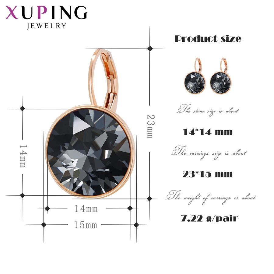 Xuping ювелирные изделия прекрасные модные Кристаллы от Swarovski Красочные серьги Шарм для женщин День Святого Валентина подарок на год M67-20369