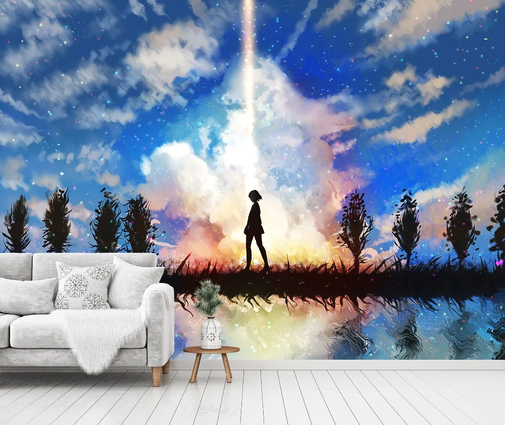 

[Self-Adhesive] 3D Your Name Pretty Cover Poster 14 Japan Anime Wall Paper mural Wall Print Decal Wall Murals