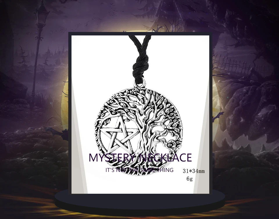 Ожерелье с подвеской в виде дерева жизни пентаграммой скандинавским викингом|tree