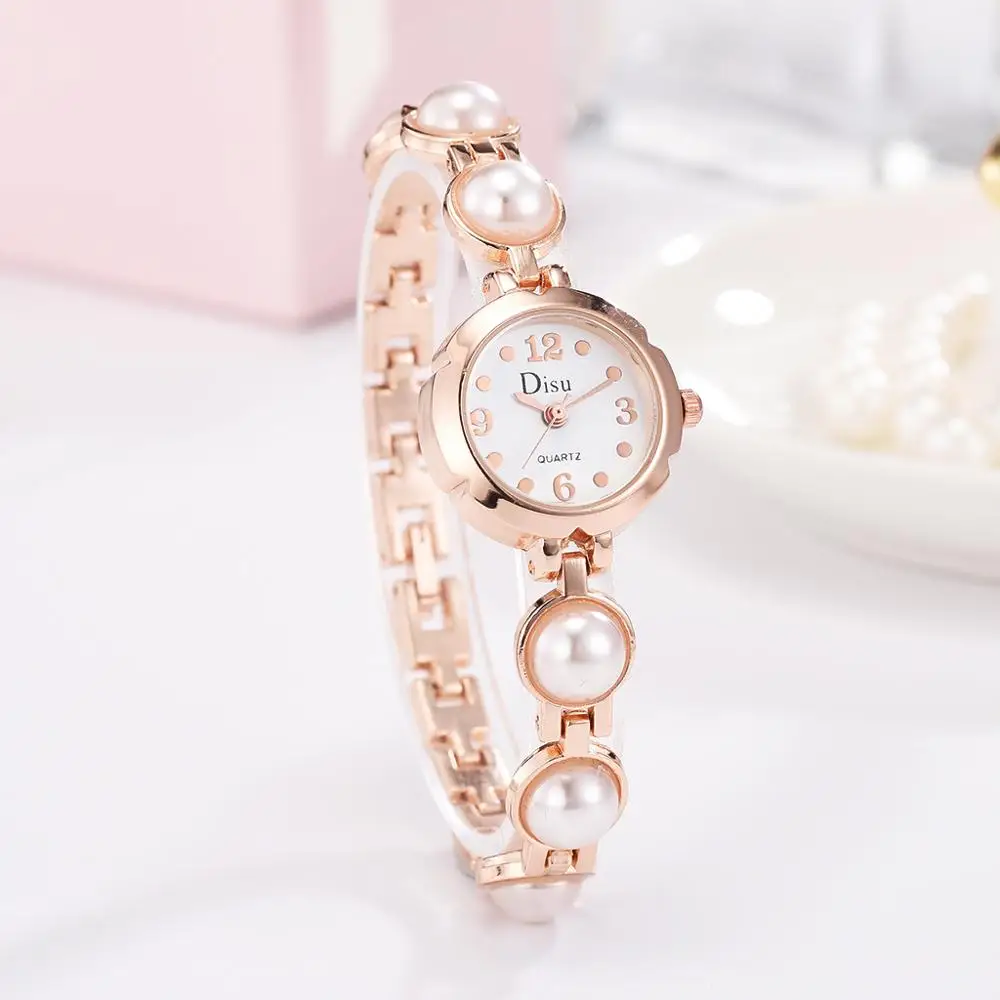 Лидирующий бренд роскошные женские часы с жемчугом Модные наручные для женщин