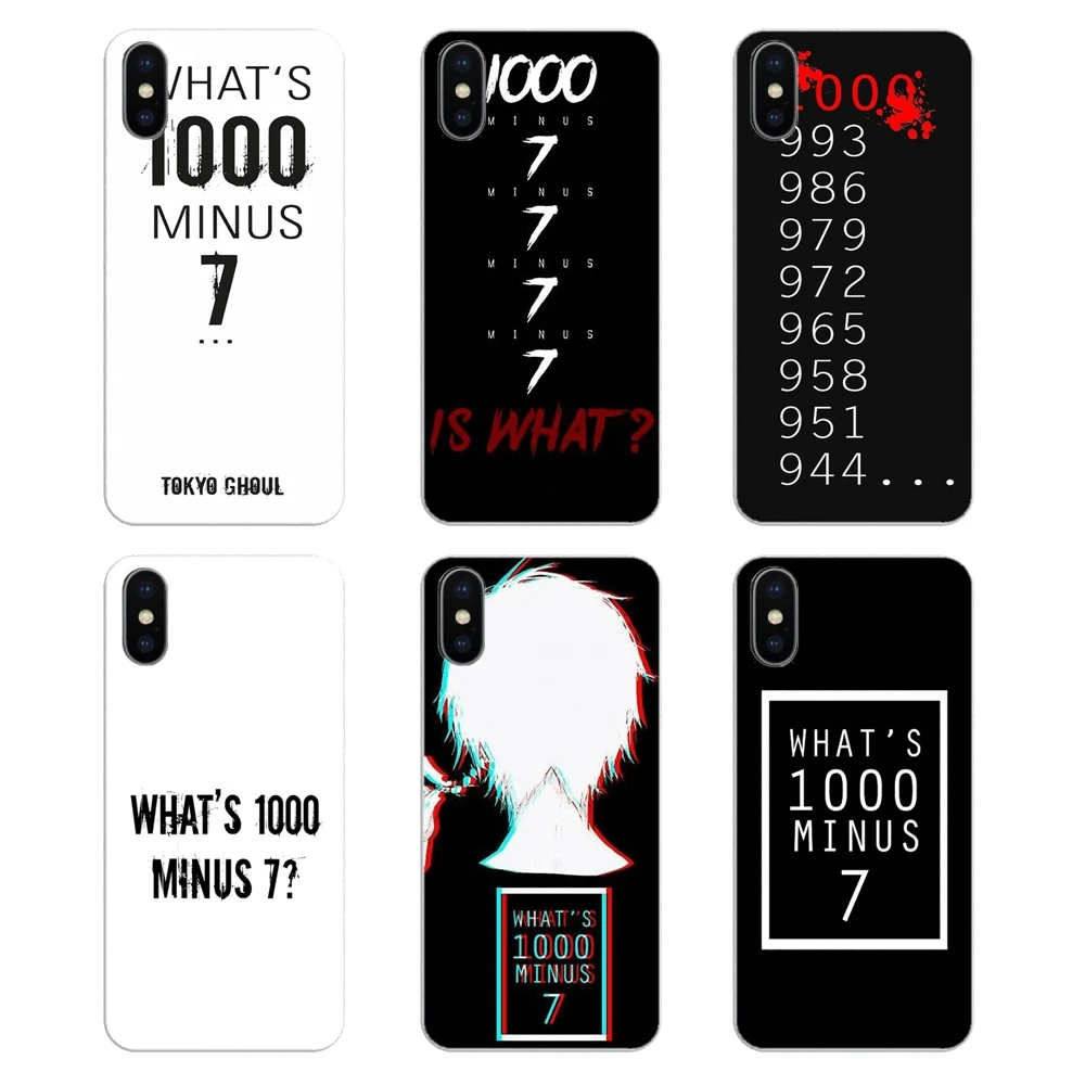 What's 1000 Minus 7 tokyo ghoul Quote для Huawei Honor 8 8C 8X 9 10 7A 7C Mate 20 Lite Pro P Smart Plus прозрачные чехлы из
