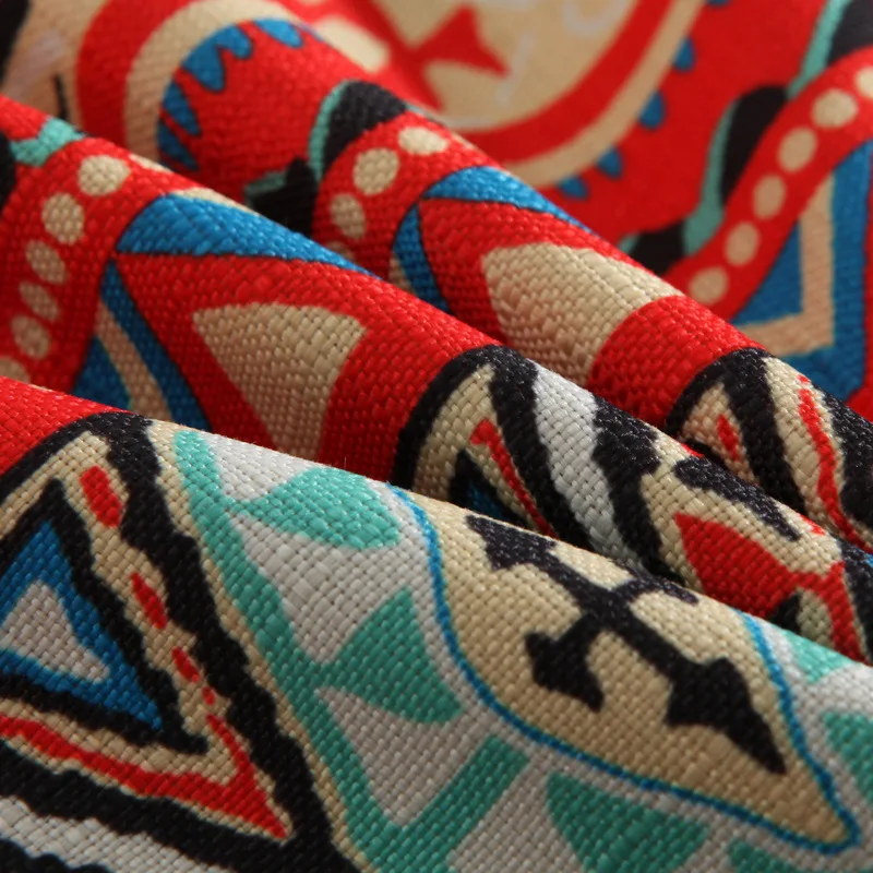 Креативные геометрические подушки без внутренней в этническом стиле