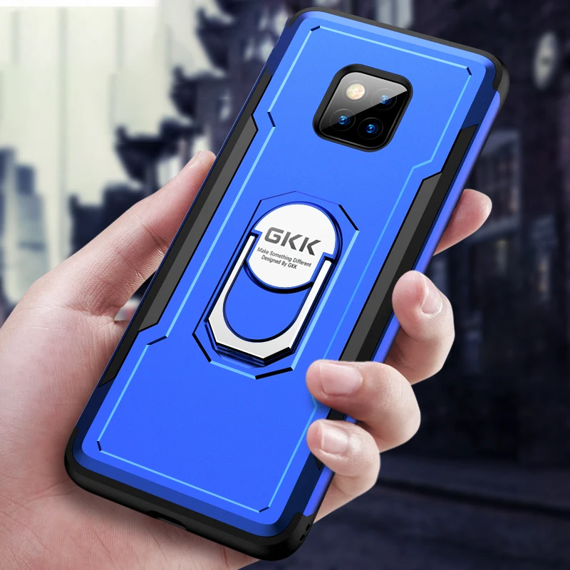 GKK Case for huawei mate 20 pro Finger Ring Kickstand Armor Protection Hard Shockproof Cover Fundas | Мобильные телефоны и