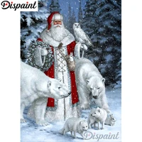 dispaint full squareround drill 5d diy diamond painting santa claus embroidery cross stitch 3d home decor a10448
