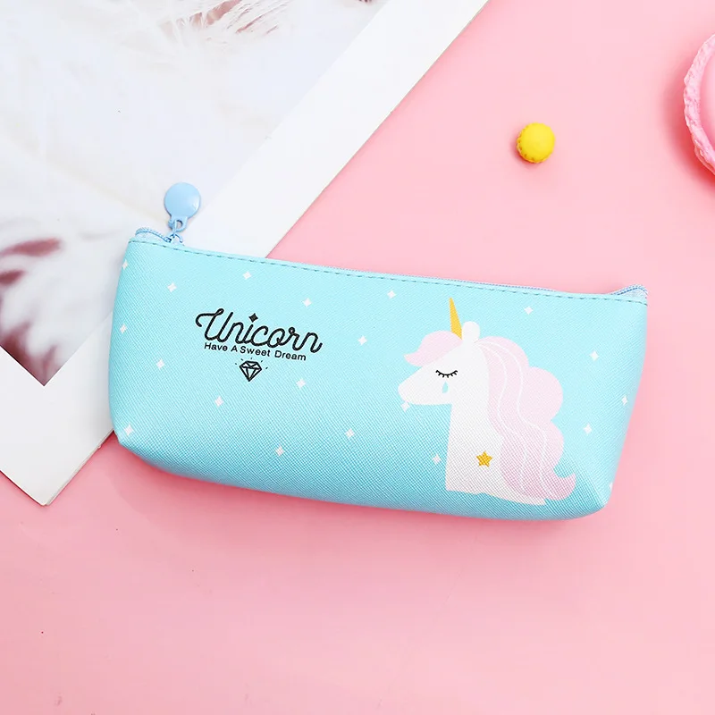1 шт. Kawaii PU пенал Чехол подарок с Unicorn школьная для карандашей качественная сумка