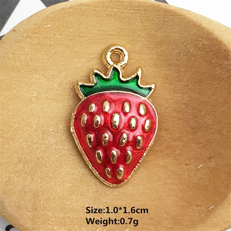 10 шт./лот очаровательные аксессуары из сплава с искусственными фруктами DIY