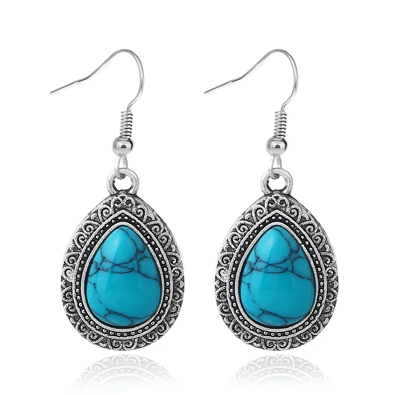 Duohan Изящные Винтаж женские комплект ювелирных изделий капли воды кулон Цепочки и