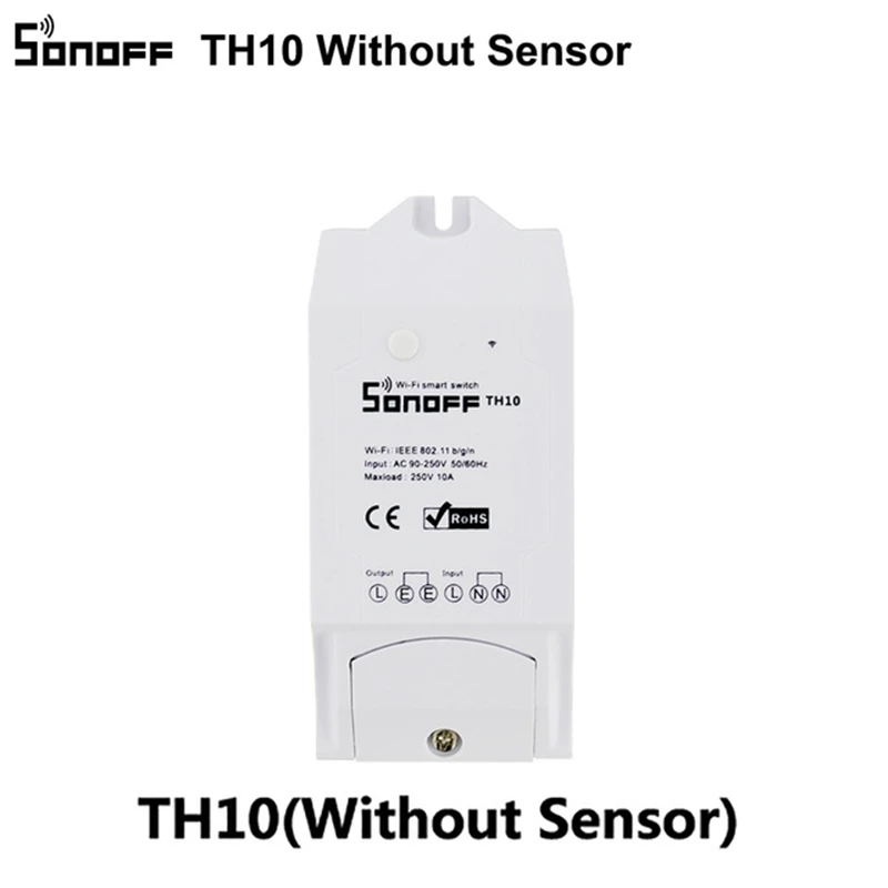 Sonoff TH10 WiFi беспроводной умный дом автоматизация умный переключатель контроллер и водонепроницаемый контроль влажности через смартфон - Комплект: TH10