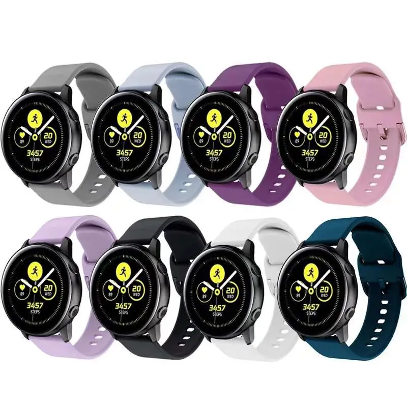 Спортивный силиконовый 20 мм ремешок для samsung Galaxy Watch 42 мм/Активный браслет для мужчин/женщин Замена мужчин t Регулируемый Браслет