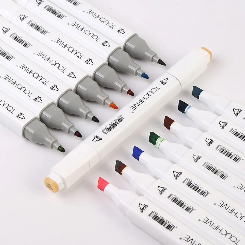 Touchfive 30/40/60/80 Colors Art Marker Set Alcohol Based Sketch Marker Pen For Drawing Manga Design Art Set Supplies
