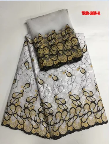 Персик 5 + 2 персик Базен Riche Getzner 2018 Высокое качество Африканский Кружево Ткань с