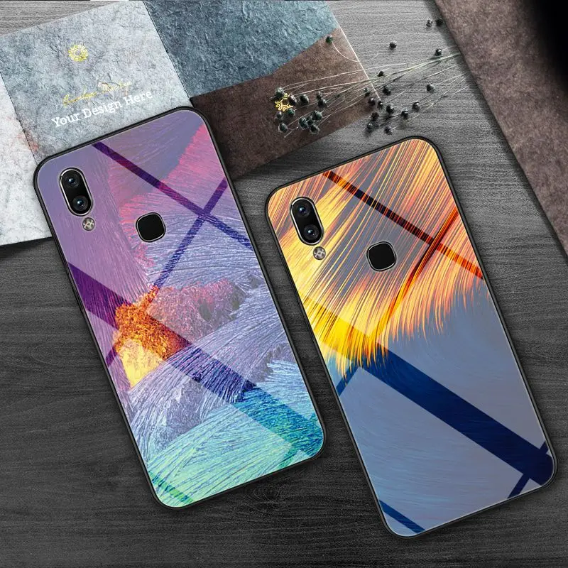 Роскошный стеклянный чехол для телефона Vivo Y81 y81 хороший модный ЧЕХОЛ ДЛЯ Y85/V9