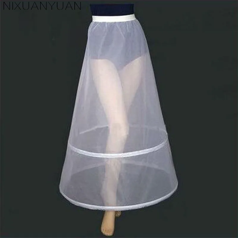 Женские белые 2 Обручи А силуэта Свадебные аксессуары Кринолины Vestidos De Novia Нижняя