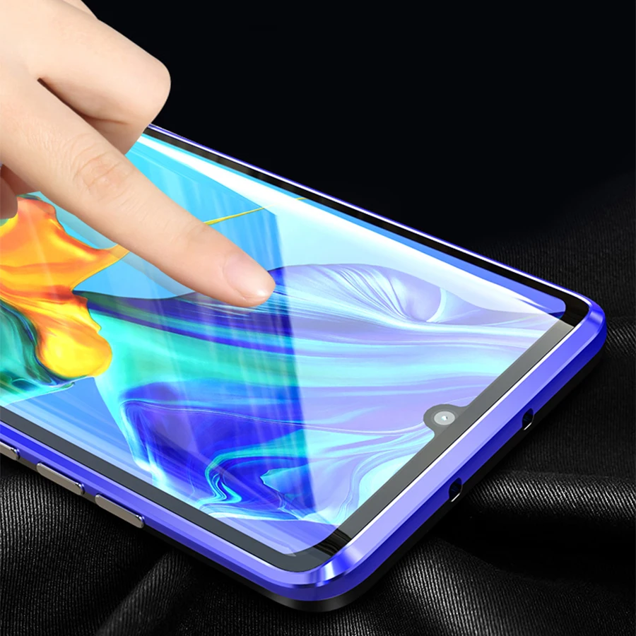 P30Pro Передняя Задняя изогнутая 360 стекло Магнитная Адсорбция металлический чехол для huawei P30 Pro Coque роскошный полный корпус Защитная крышка P30