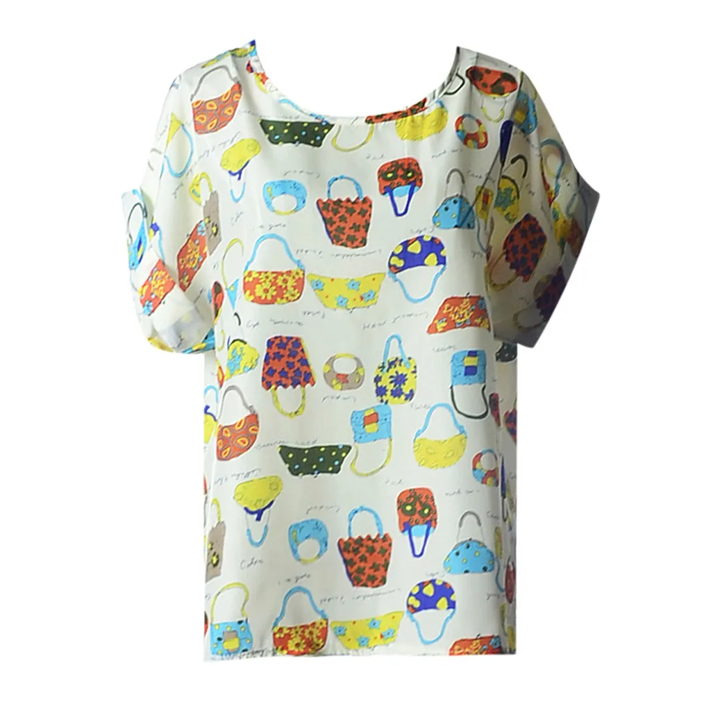 Для женщин короткий рукав o образным вырезом Повседневное психоделический мешок