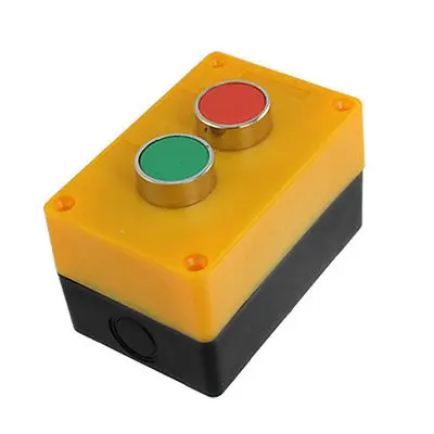 

AC 400V 10A Green Red NO NC Momentary Flat Push Button Control Box Station