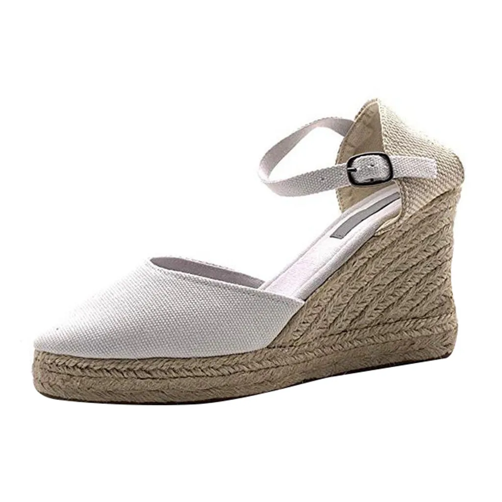 JAYCOSIN летние сандалии на платформе женские богемные холщовые с открытым носком