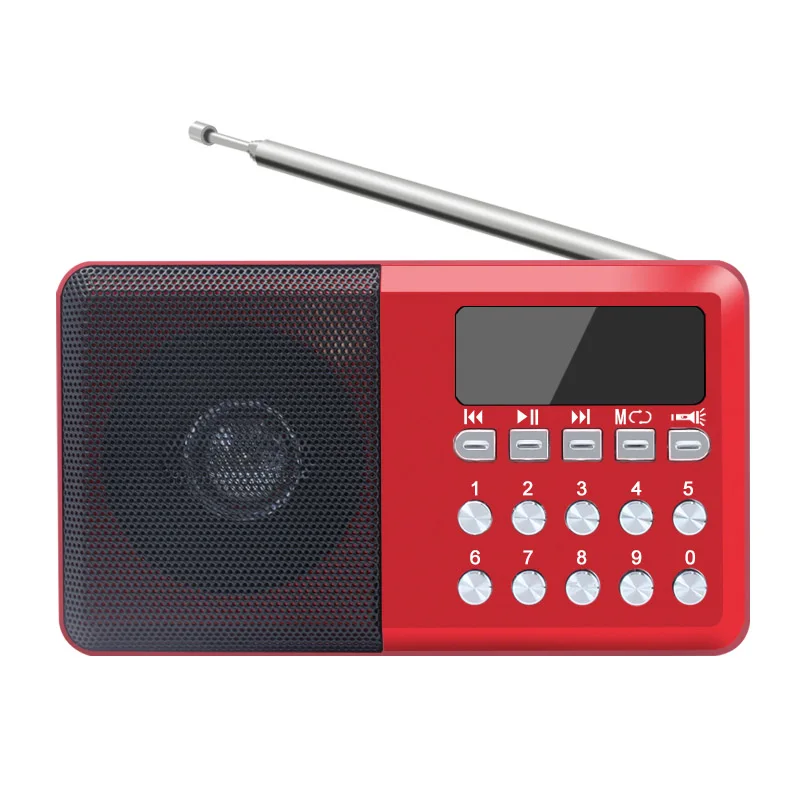 Лучший мини Портативный радио Ручной цифровой Поддержка FM USB TF MP3 плеер Динамик
