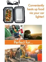 trailer stove oven 12v car microwave lunch box portable kit camping meals plug aluminum interiordeep lid heavty duty outer