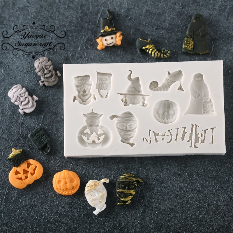 Yueyue Sugarcraft силиконовая форма на Хеллоуин помадка для украшения торта инструменты