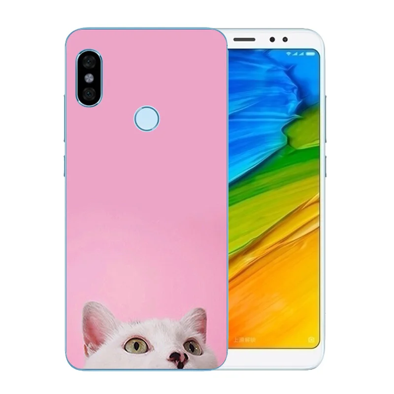 Чехлы для телефонов Xiaomi Redmi Note 5 Pro чехол с рисунком кошки удачи Матовый Прозрачный