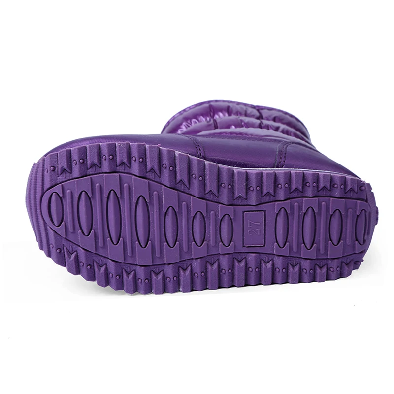 Детские зимние ботинки для девочек и мальчиков модная зимняя утапливаемая обувь