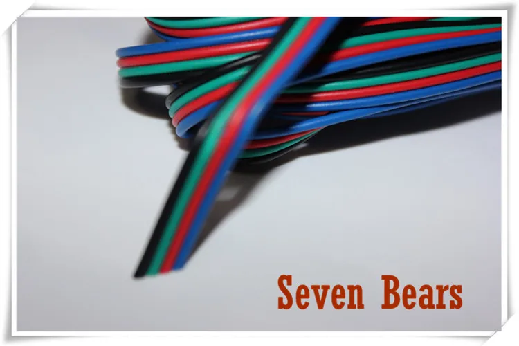 4 контактный Удлинительный кабель RGB 10 м разъем 22AWG + черный провод для