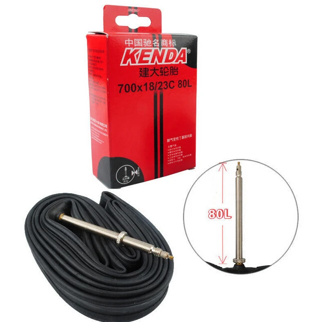 Велосипедная внутренняя трубка из бутила 80 мм 700x18/23C F/V|inner tube 700|tube 700inner |