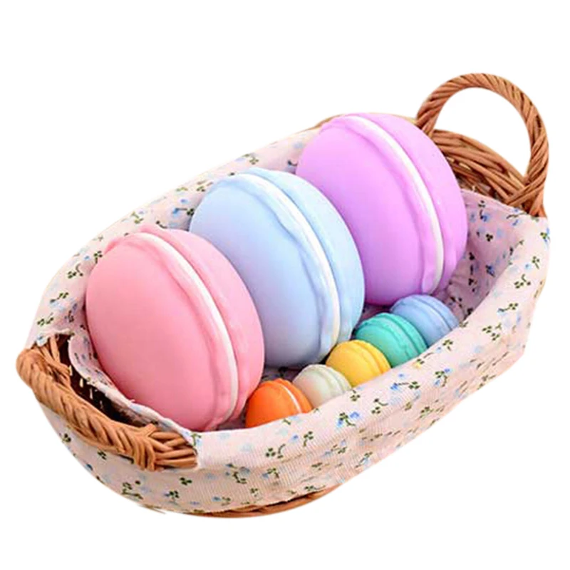 Новый пластик шкатулка для драгоценностей модные милые Macarons коробка хранения