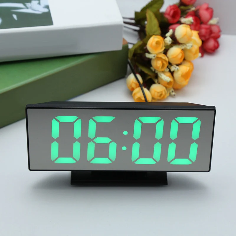 

LED Mirror Digital Alarm Clock Electronic Watch Table Multifunction Snooze Night Display LED Desktop Alarm Clocks Despertador
