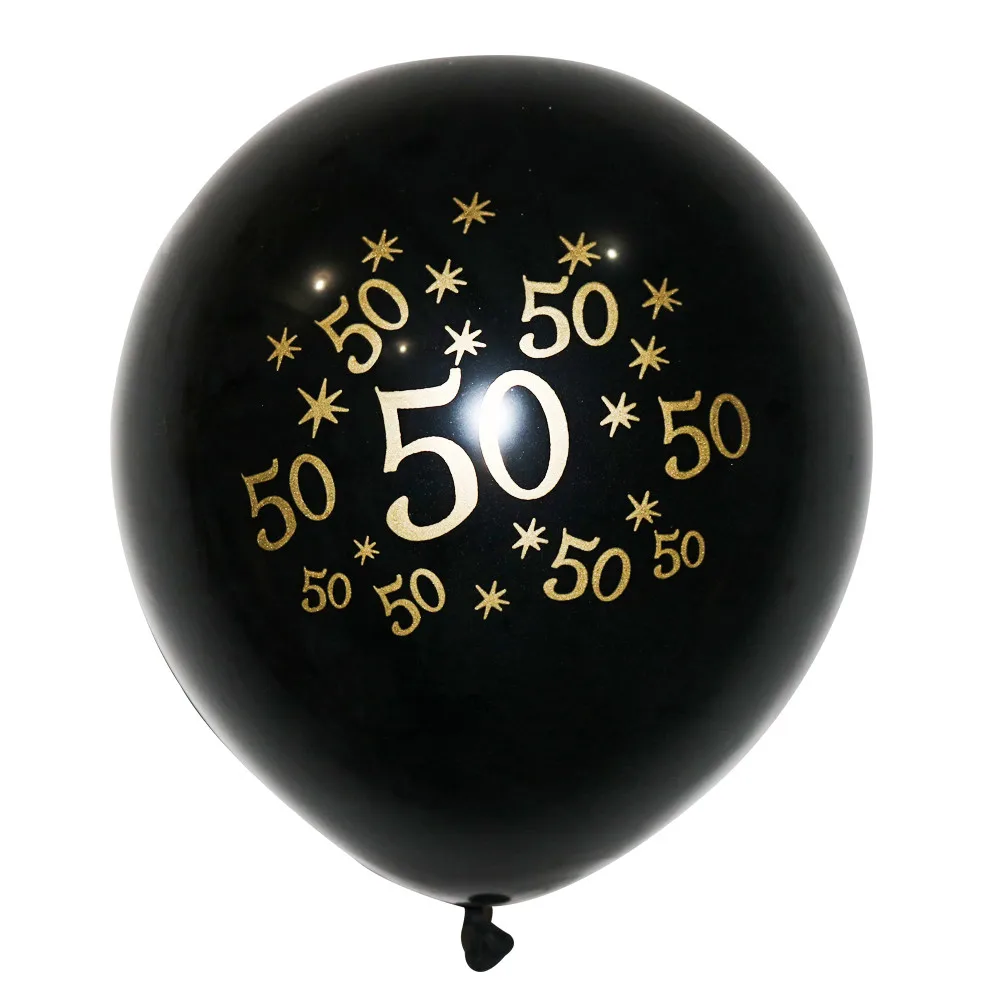 Золотые латексные воздушные шары 12 дюймов 10 шт. 30/40/50/60/70 лет|Воздушные и аксессуары| |