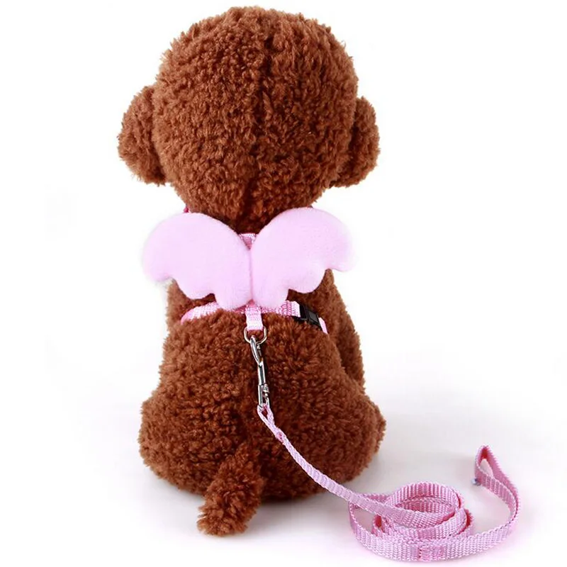 Luxury Angel Wings Dog Harness and Leash Set Design Nylon Chest Strap Lead Leashes For Small Dogs Walking Jogging 20E | Дом и сад