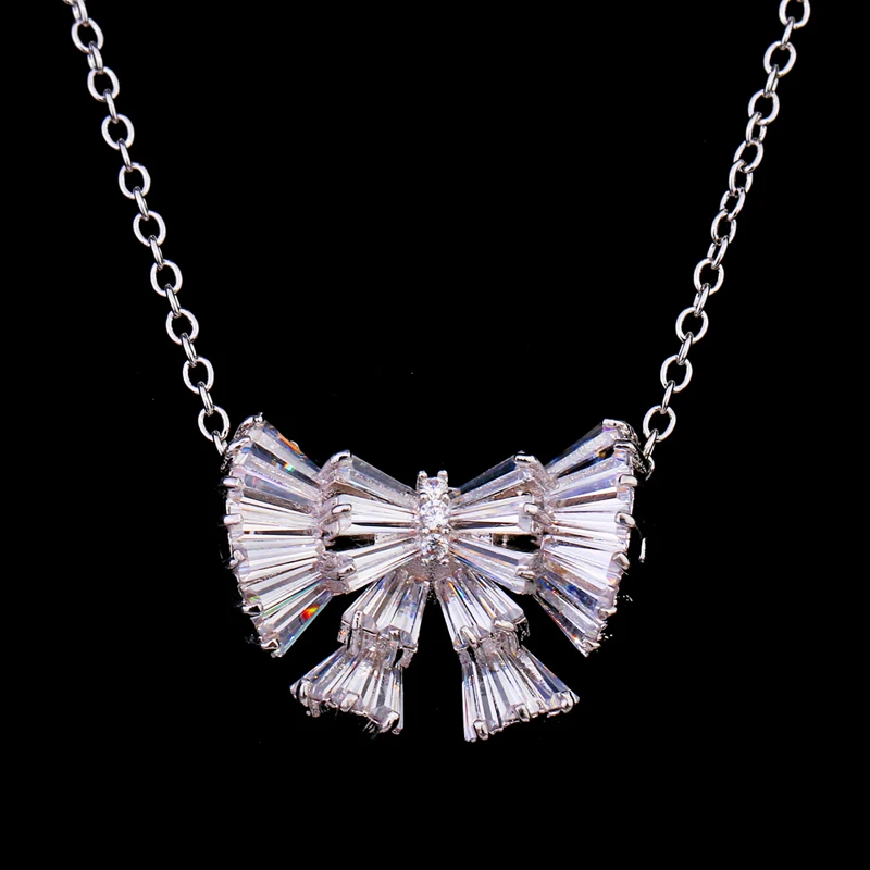 Emmaya бренд оригинальность мода лук кулон AAA кубический циркон два цвета Jewely ожерелья для мужчин женщин Florid Свадебная вечеринка подарок